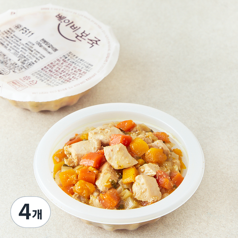 베이비본죽 한방 닭갈비찜, 100g, 4개