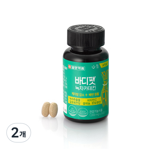 일양약품 바디팻 녹차 카테킨, 2개, 56g