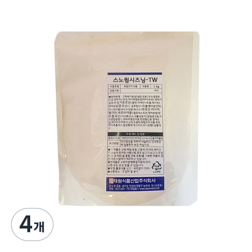 태원식품 스노윙시즈닝 TW, 1kg, 4개