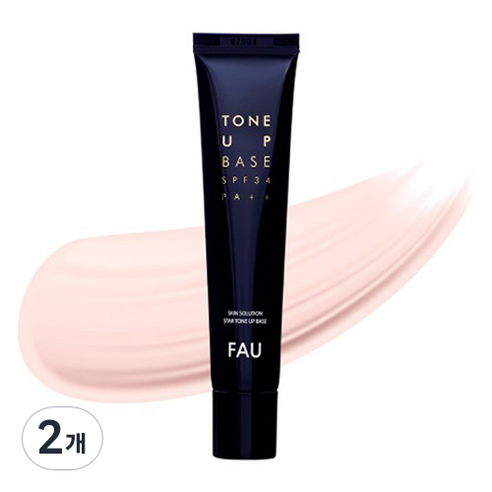 파우 스킨솔루션 스타 톤 업 베이스 40g, 핑크, 2개