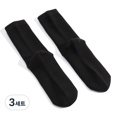 리투 에어 데일리 크루삭스, 블랙, 3세트