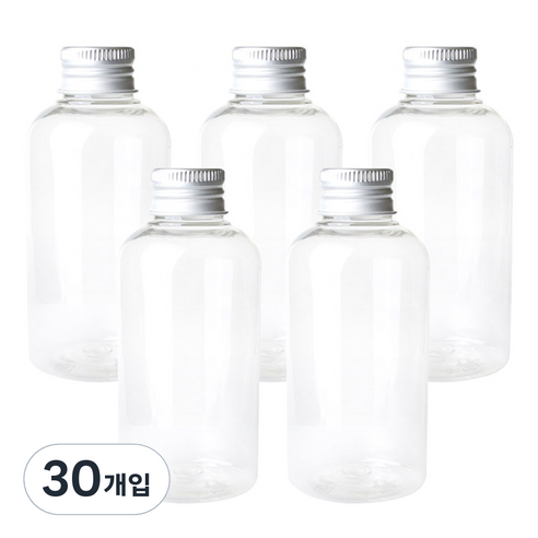 병도매닷컴 DT120 투명 음료용기 알루미늄 실버캡, 120ml, 30개입
