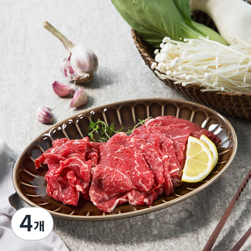 쉐프파트너 호주산 와규 불고기/샤브샤브용 (냉장), 500g, 4개