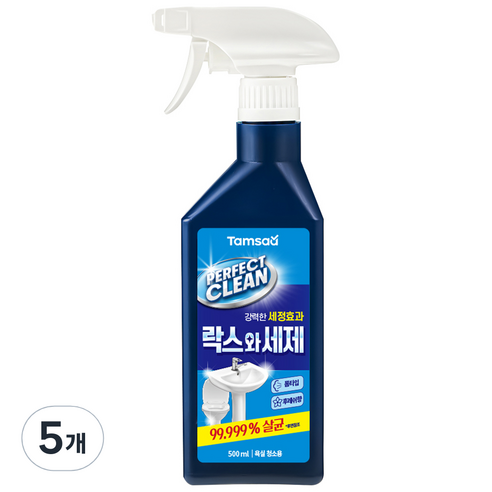 탐사 살균 99.9% 락스와세제 폼 스프레이 후레쉬향, 500ml, 5개