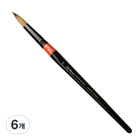 루벤스 720R 수채화 환 붓, 6개