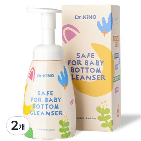 닥터키노 안전한 아기 엉덩이 클렌저, 2개, 250ml