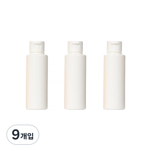 더자카 베이직 똑딱 공병 100ml, 9개입, 화이트