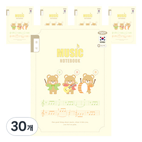 펜피아 1000 초등 1 6음악 제본노트, D옐로우 곰세마리, 30개