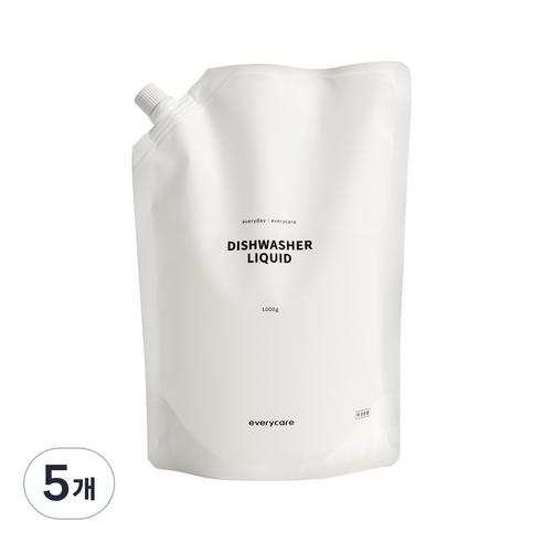 에브리케어 식기세척기세제 리필용, 1000g, 5개