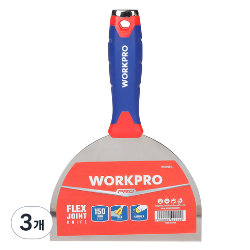 워크프로 스덴헤라 유연형 함마형 150mm WP321014, 3개