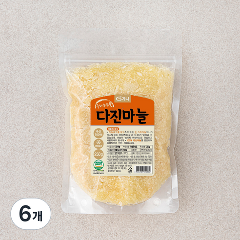 가나 다진마늘, 250g, 6개