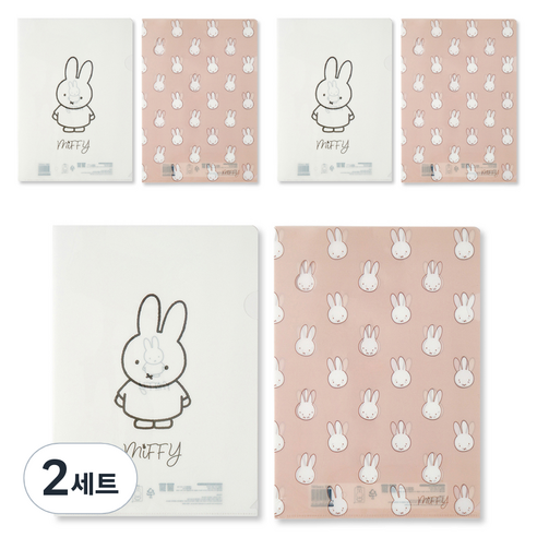 미피 L홀더 2종 x 3p 세트, 화이트, 베이지, 2세트