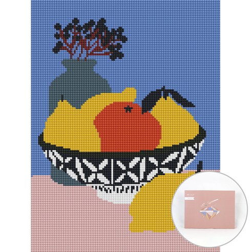 아트조이 DIY 보석십자수 세트 캔버스형 30 x 40 cm, 시트러스, 1세트