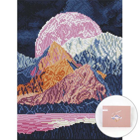 아트조이 DIY 보석십자수 세트 캔버스형 30 x 40 cm, 신비로운 풍경, 1세트