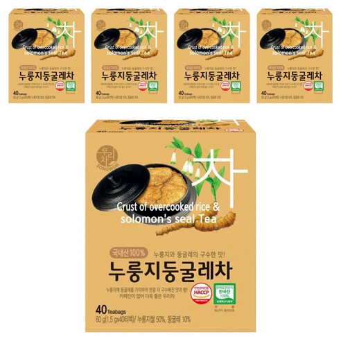 우리차 누룽지 둥굴레차, 1.5g, 40개입, 5개