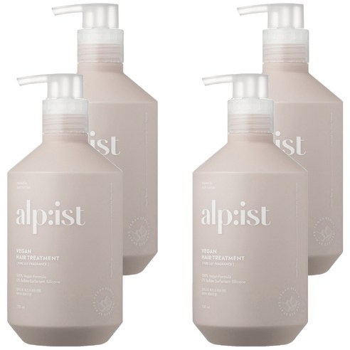 알피스트 비건 트리트먼트 퓨어 릴리 향, 730ml, 4개