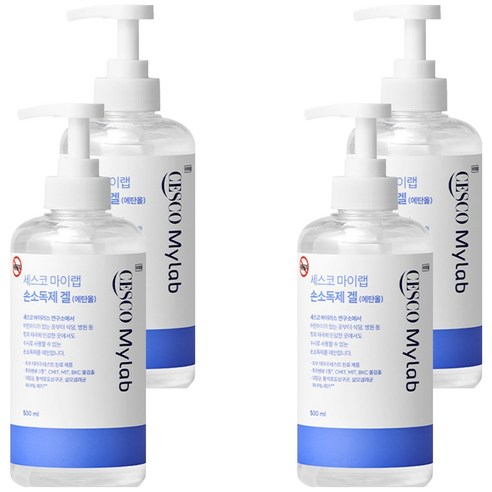 세스코 마이랩 손소독제 겔, 4개, 500ml