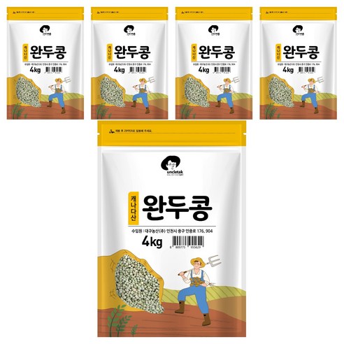 엉클탁 완두콩, 4kg, 5개