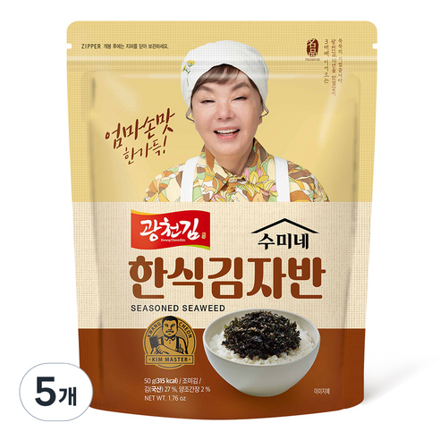 광천김 수미네 한식 김자반, 50g, 5개