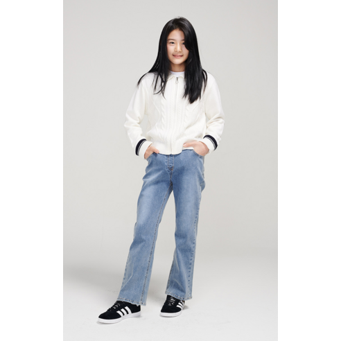 國中 時尚 女孩 服裝 下裝 褲子 牛仔褲 女孩 女孩 國中