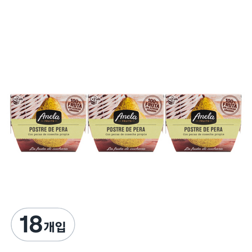 아넬라 첫시작 리얼 과일 디저트 세트, 배, 100g, 18개