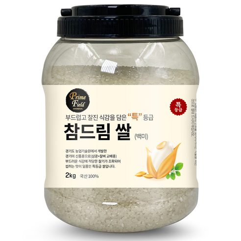 Prime Field 경기 참드림 백미 특등급, 4kg, 2개