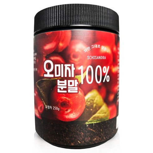 헬로우그린 오미자 분말 가루 통, 250g, 1개