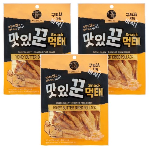 강고집 맛있꾼 먹태 허니버터맛, 30g, 3개