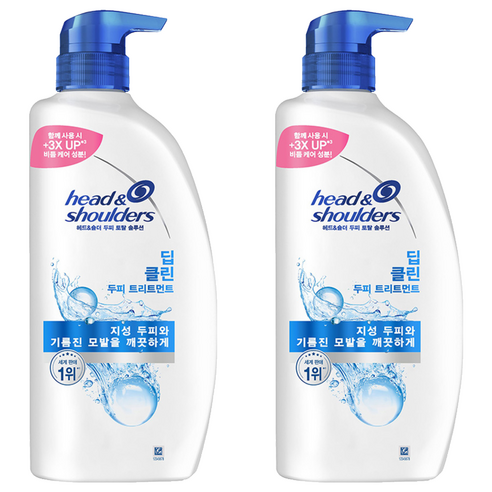 헤드앤숄더 두피 토탈 솔루션 딥클린 두피 트리트먼트, 850ml, 2개