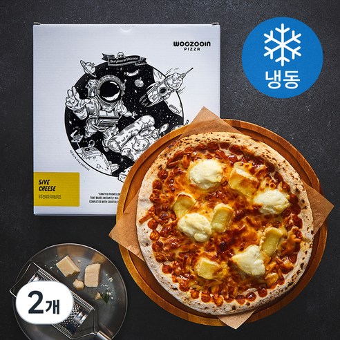 우주인피자 파이브 치즈 (냉동), 414g, 1개입, 2개