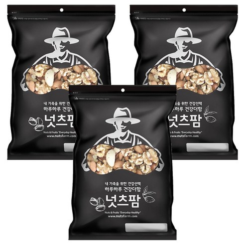 넛츠팜 아몬드 호두 브라질너트, 800g, 3개