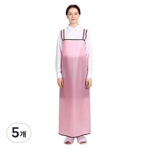 웰프런 메쉬 방수 앞치마 H형 대, 핑크, 5개