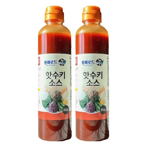 풍미로드 핫수키소스, 550g, 2개
