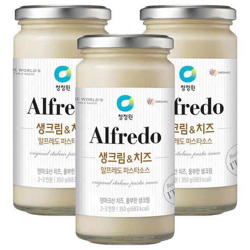 청정원 알프레도 생크림&치즈 파스타소스, 350g, 3개