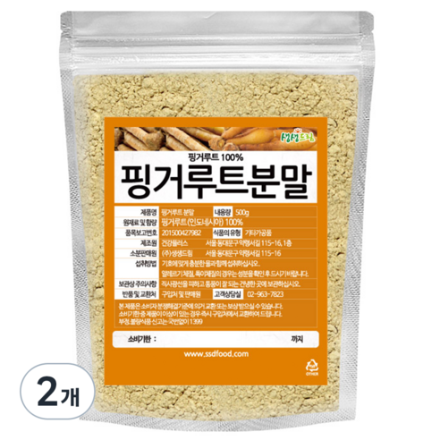 생생드림 핑거루트 분말, 2개, 500g