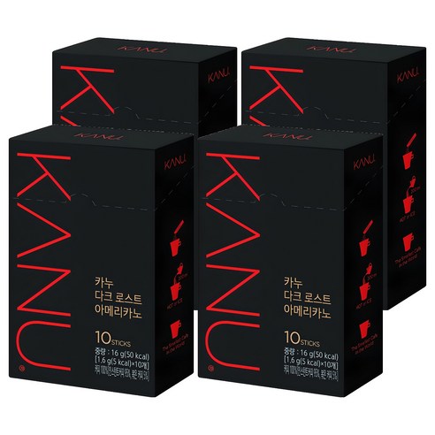 카누 다크 로스트 아메리카노 원두커피믹스, 1.6g, 10개입, 4개