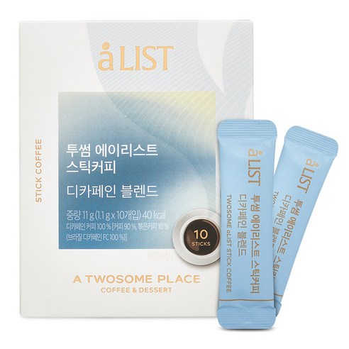 투썸플레이스 에이리스트 스틱커피 디카페인 블렌드, 1.1g, 10개입, 1개