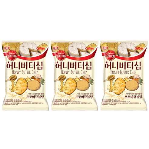 허니버터칩 프로마쥬블랑, 60g, 3개