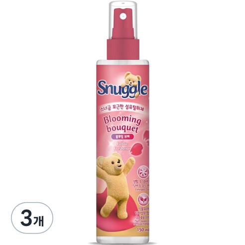 스너글 섬유탈취제 본품, 150ml, 3개, 블루밍 부케