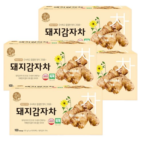 우리차 돼지감자차, 1g, 100개입, 4개