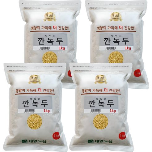 대한농산 깐녹두, 1kg, 4개