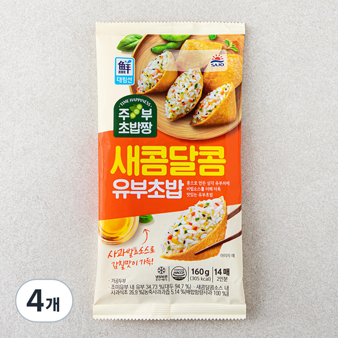 대림선 사조 주부 초밥짱, 160g, 4개