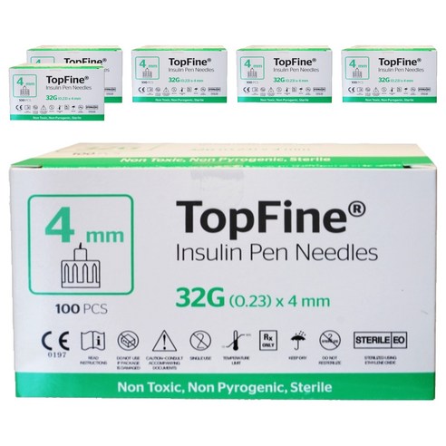 메덱셀 TopFine 인슐린 펜니들 32G 4mm, 6개