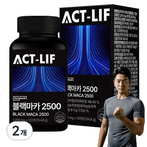 동국헬스케어 액트리프 페루 블랙마카 2500, 2개, 120정