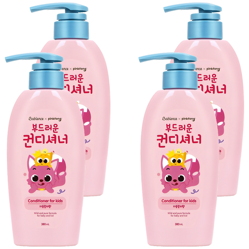 베비언스 핑크퐁 부드러운 컨디셔너 자몽릴리향, 380ml, 4개