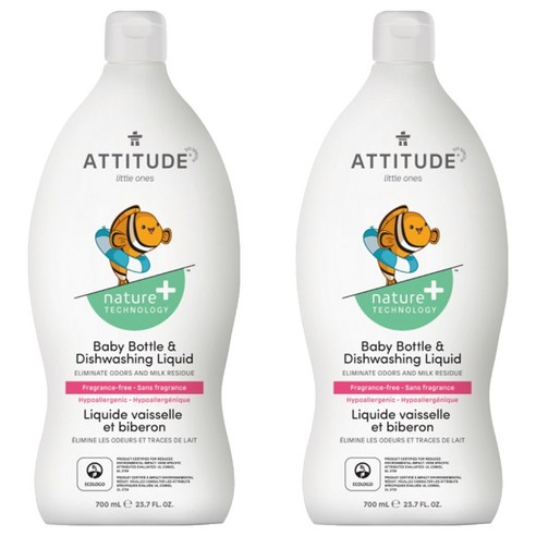 에티튜드 젖병 세정제 무향, 700ml, 2개
