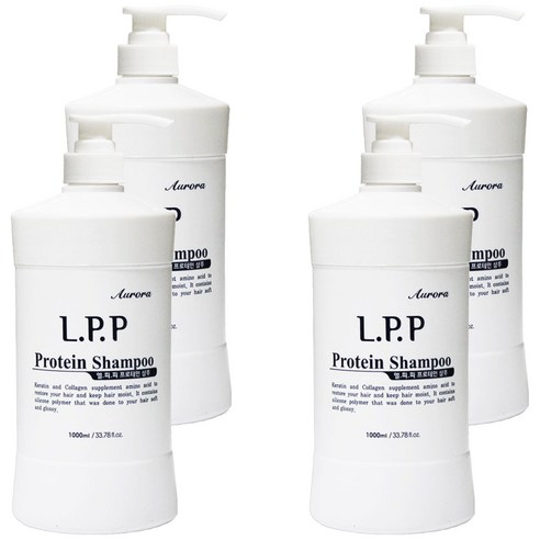 오로라 LPP 프로테인 한방 샴푸, 1L, 4개