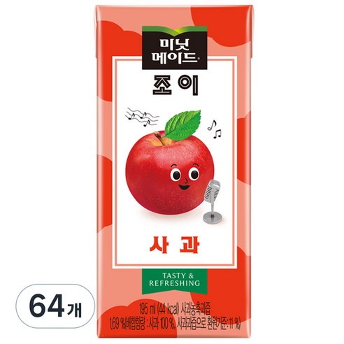 미닛메이드 조이 애플, 64개, 195ml