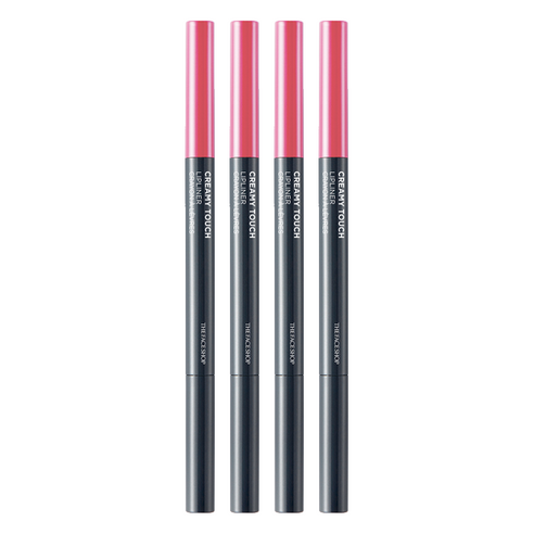 더페이스샵 크리미 터치 립라이너 0.2g, PK01 핑크토닉, 4개