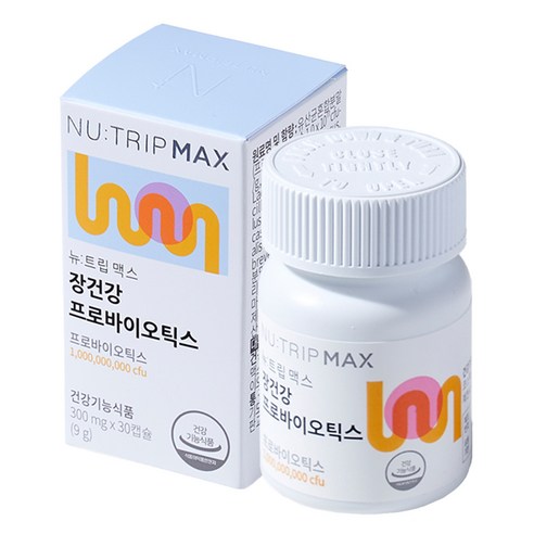 유산균  뉴트립 장건강 프로바이오틱스 300 mg, 1개, 30정, 30정